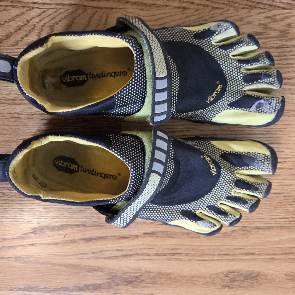 Vibram FiveFingers Black and Yellow Shoes